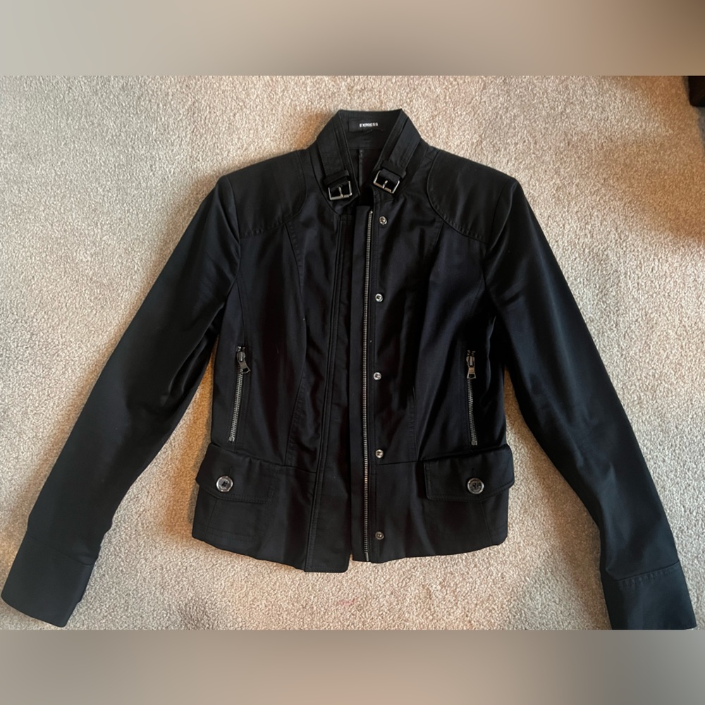 BLACK EXPRESS MILITARY JACKET SIZE 4